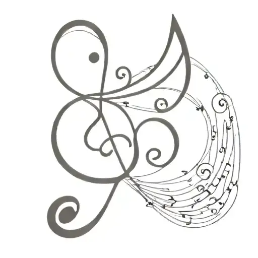 Coffee Bean In A Musical Note