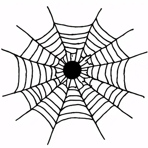 Spiderweb For Around Elbow With Black Sun At Center