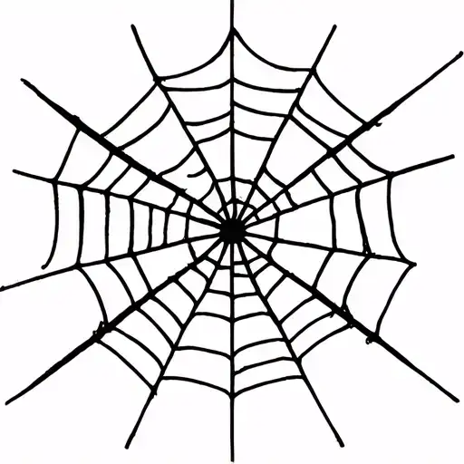 Spiderweb For Around Elbow With Gunsight Crosshairs At Center