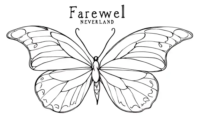 A Butterfly With Words Farewell Neverland Usually Hanging