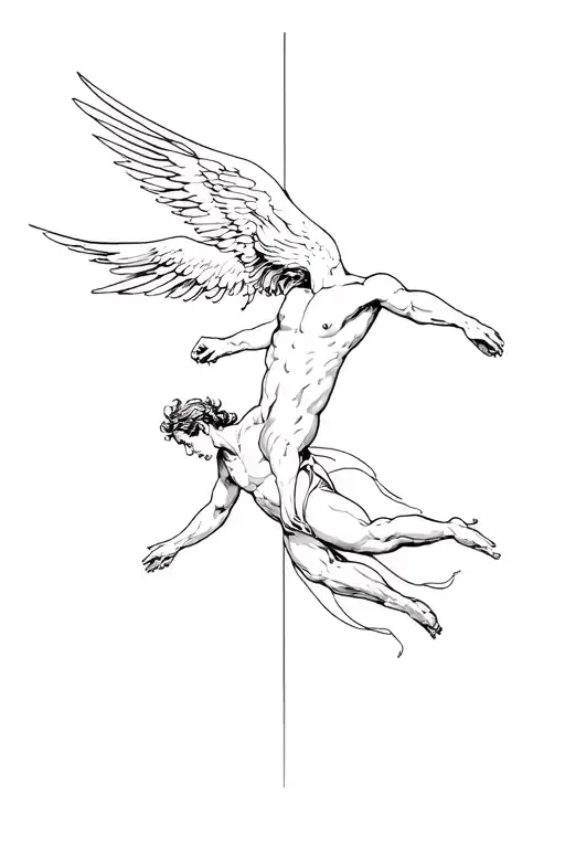 Icarus And Lucifer Falling