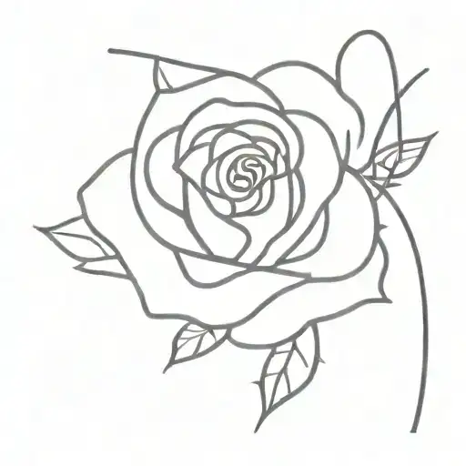 I Love You In Farsi With A Rose Intertwined