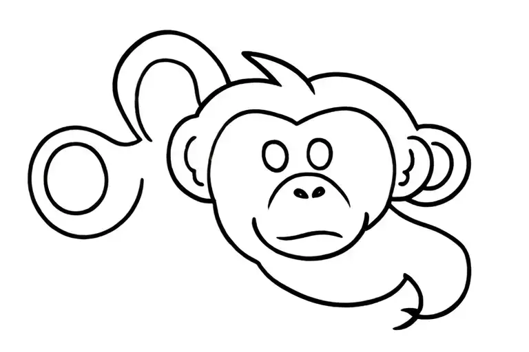 Baby Monkey Fine Line