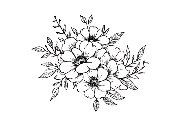 Dark Bouquet Of Flowers