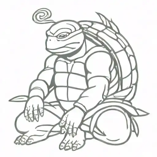 Thai Praying Buddhist Ninja Turtle Michelangelo