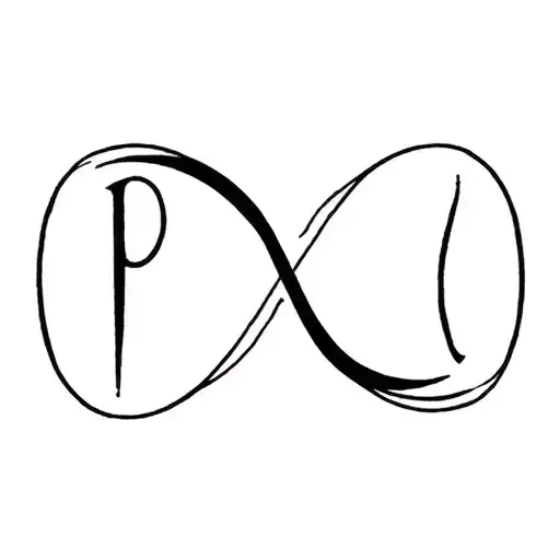 Letters Pnvc And Infinite Symbol