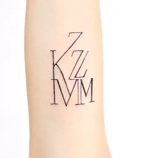 Initials Kz And Mm Mixed Together