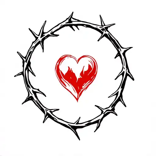 Heart In The Crown Of Thorns