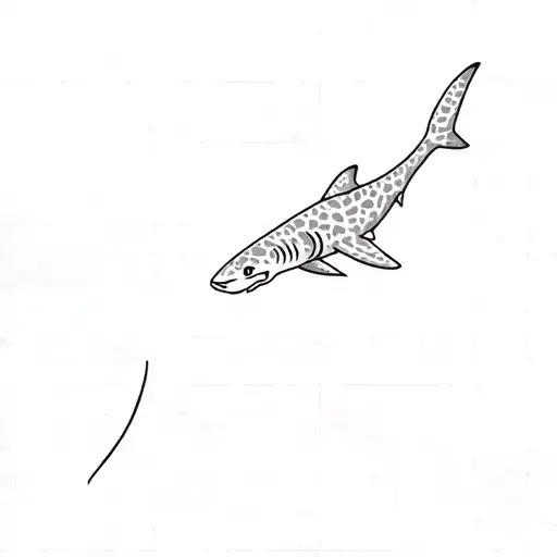 A Top-down View Of A Leopard Shark Minimalist