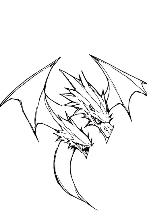 Minimalist Scetch Of The Dragon Toothless Night Fury
