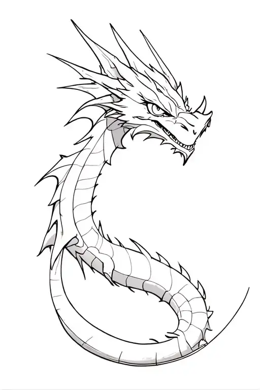 Minimalist Scetch Of The Dragon Toothless Dragon