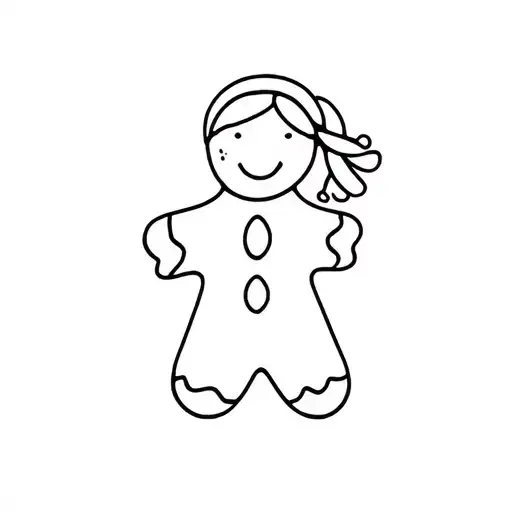 Outline Of A Gingerbread Girl
