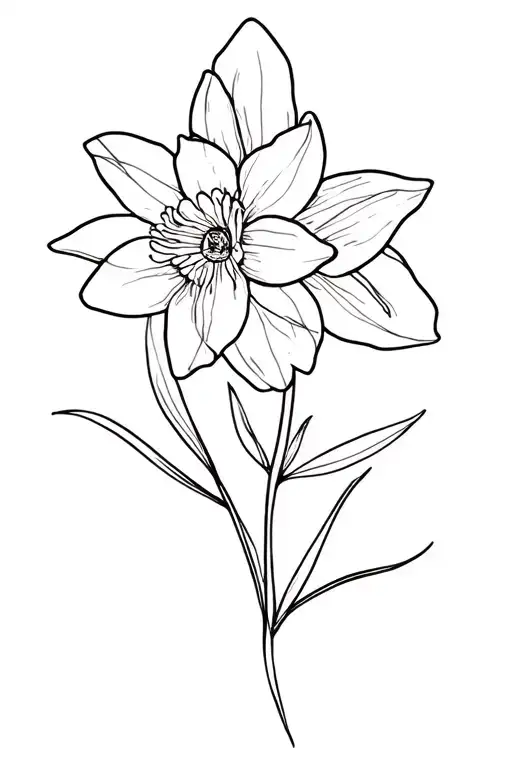 Daffodil And Cherry Blossom