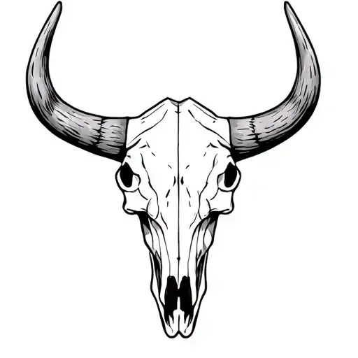 Highland Scottish Bull Skull