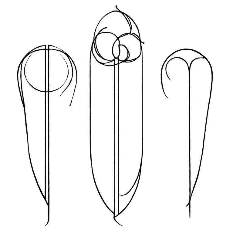 Three Vertical Lines That Are About Greek Mythology Consept Art