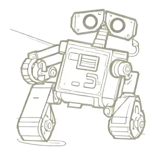 Line Work Style Wall-e