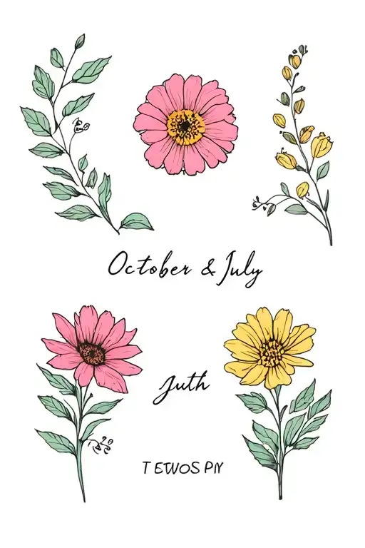 October And July Birth Flower