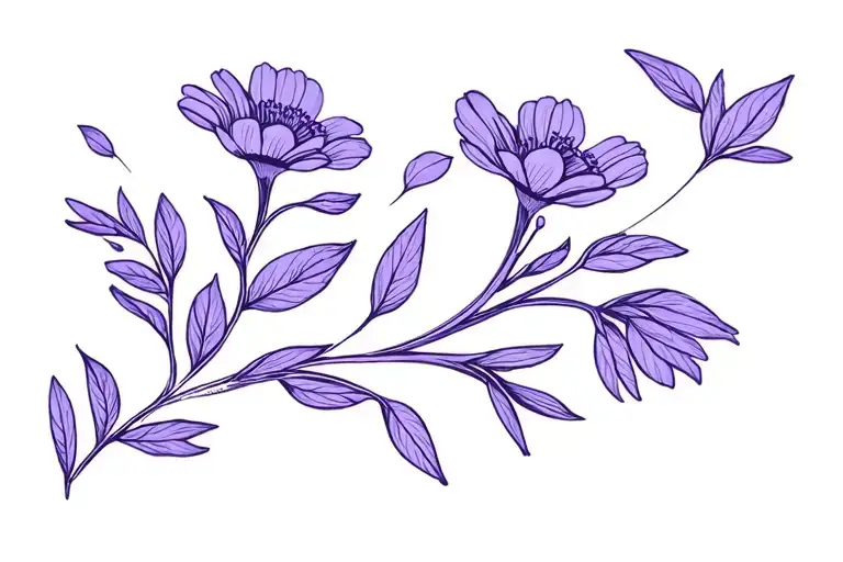 444 Purple Flowers Blooming