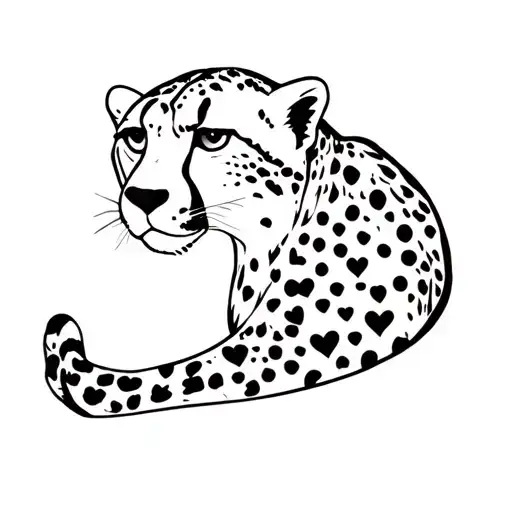 Cheetah With Heart Spots