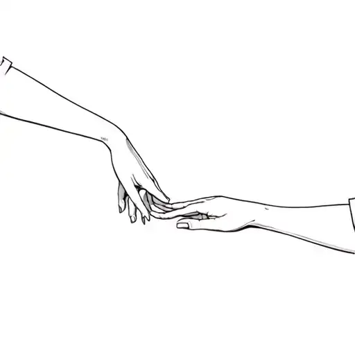 Women Hands Reaching Towards Each Other