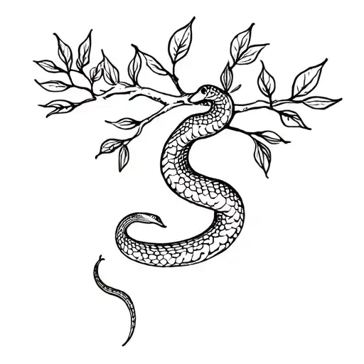 Snake And Apple Tree