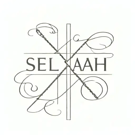 Simple Cross With The Word 'Selah' Written