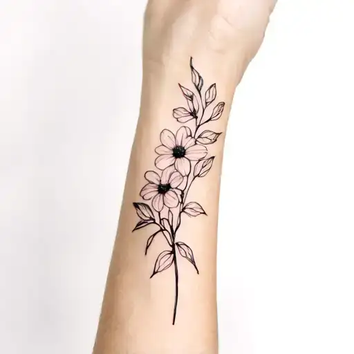 Flower Going Around The Wrist