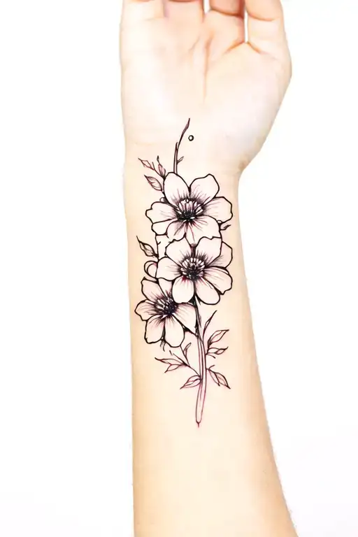Flower Going Around The Wrist