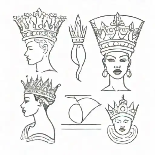 Crown Symbol For A Queen African Lady Holding