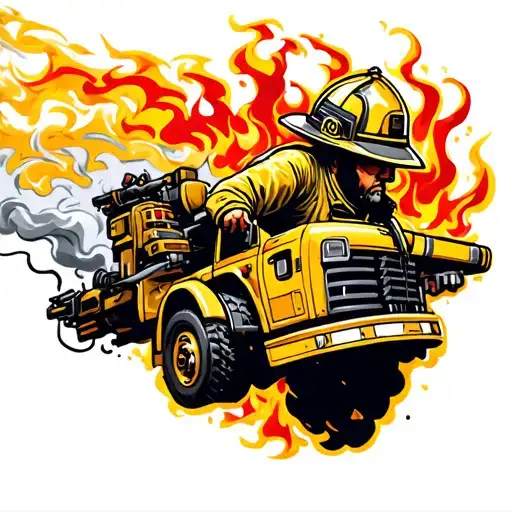 Firefighter Smoke Running