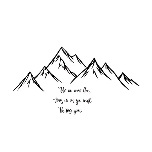 Bible Verse Tattoo With Mountains