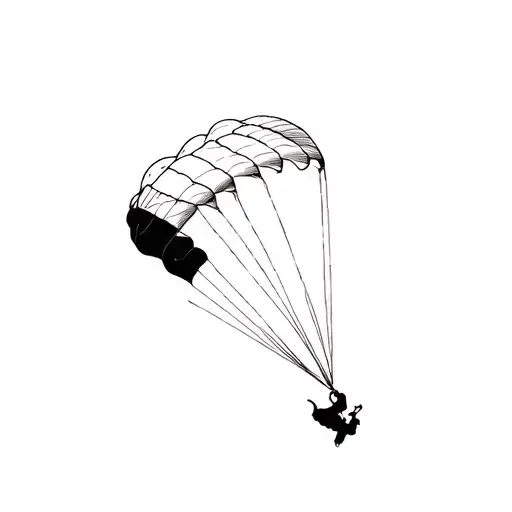 Rescue Parachute For Paragliding Folded In Rectangle