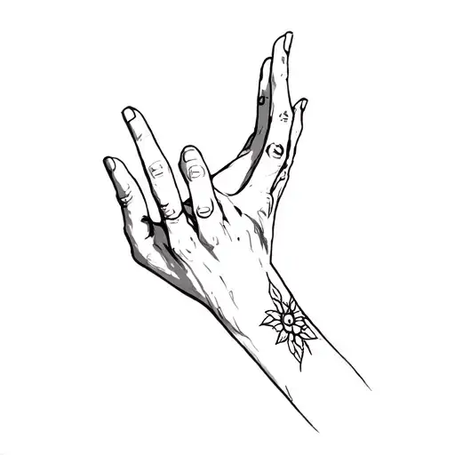 A Hand With A Tattoo On It