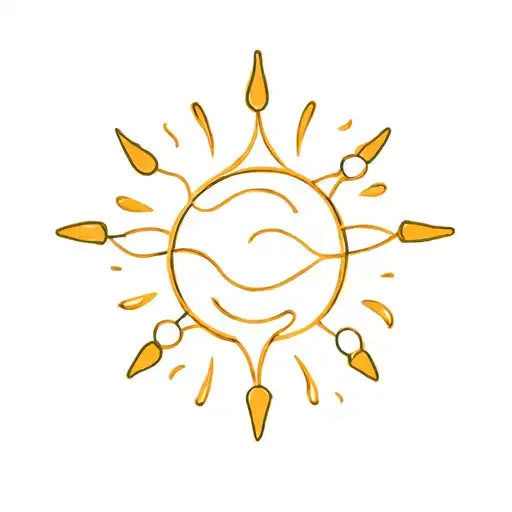 Dopamine Molecule With The Sun