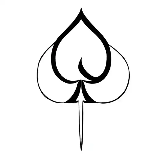 Spade With A Q In The Center