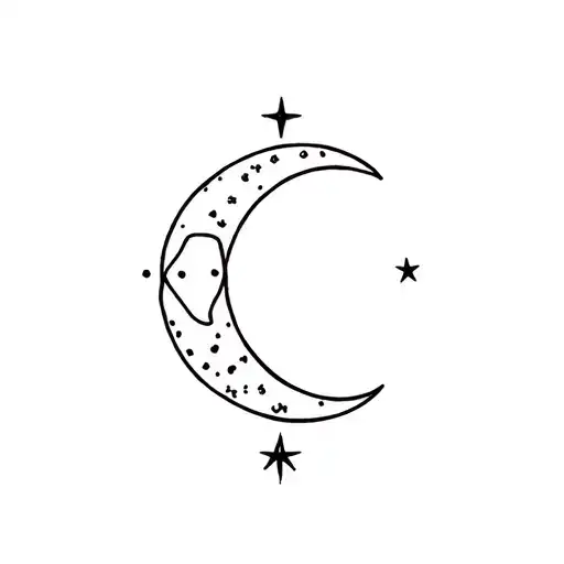 Crescent Moon With Leo Star Sign