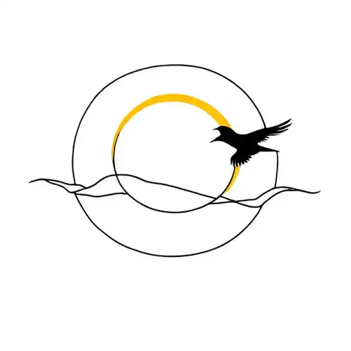 A Bird Flying In Front Of The Sun