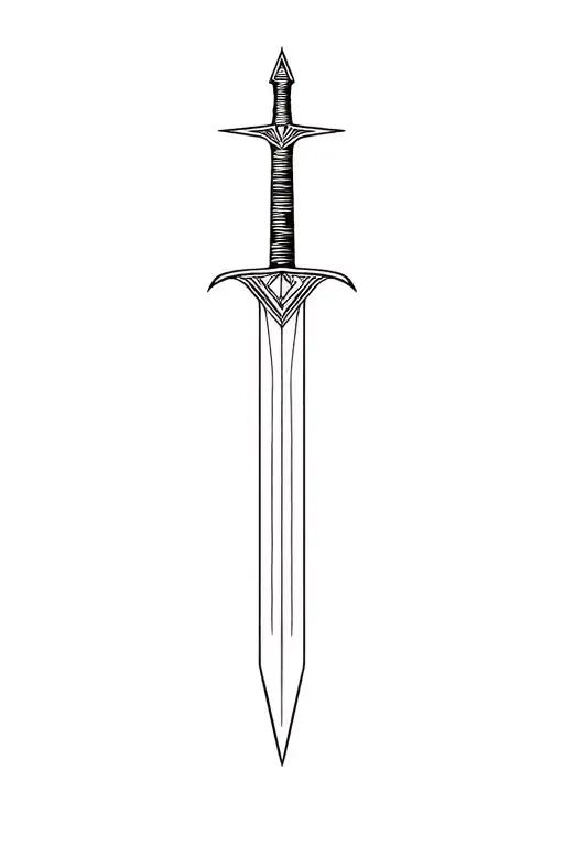 Sword With Geometric Triangles