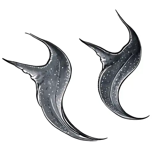 Two Stingrays Swiming