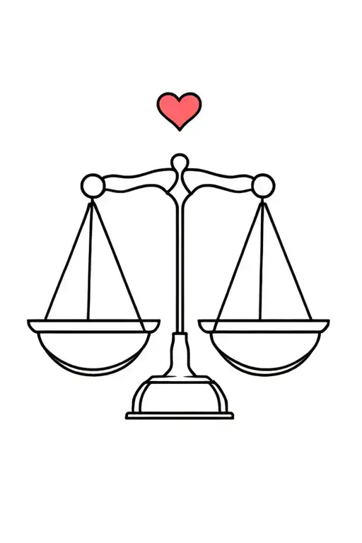 Balance Scale With Heart