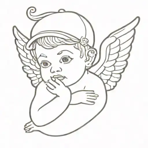 Cherub With Cap And