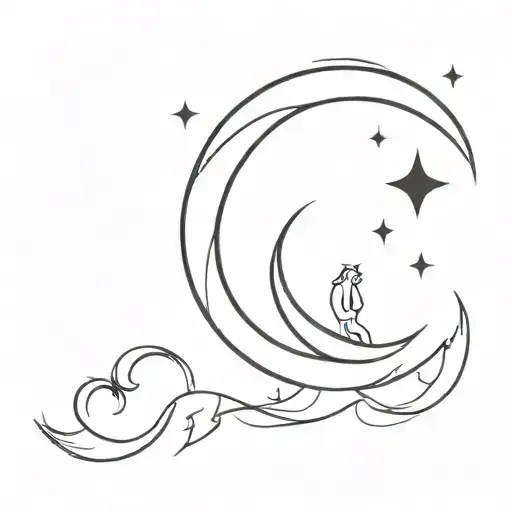 Good Partner Tattoo Moon