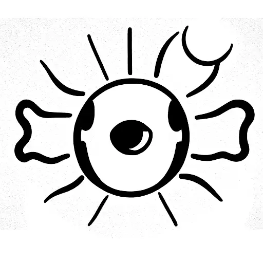 Smile Face With Sun As Eyes