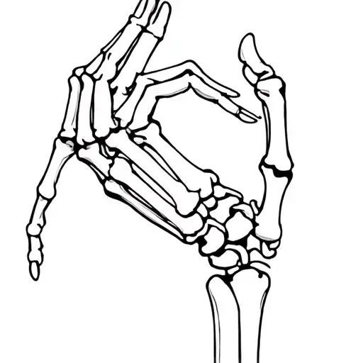 Skeleton Hand Holding