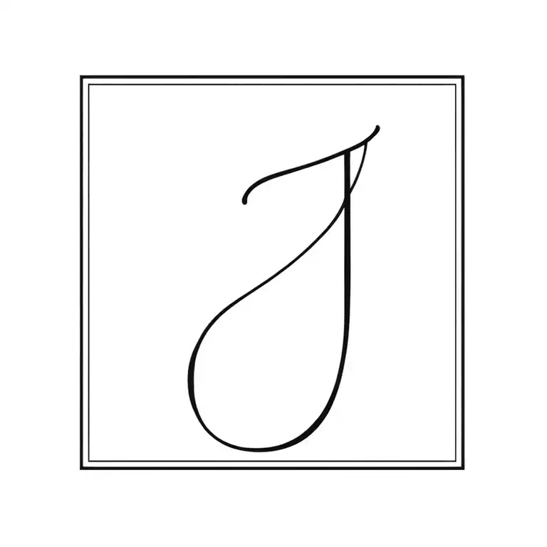 Letter 'J' With Lifeline