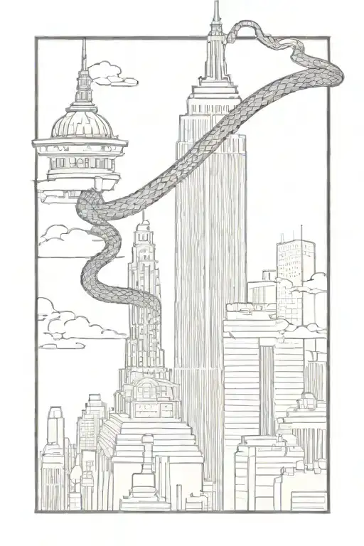 Snake Climbing Empire State Building