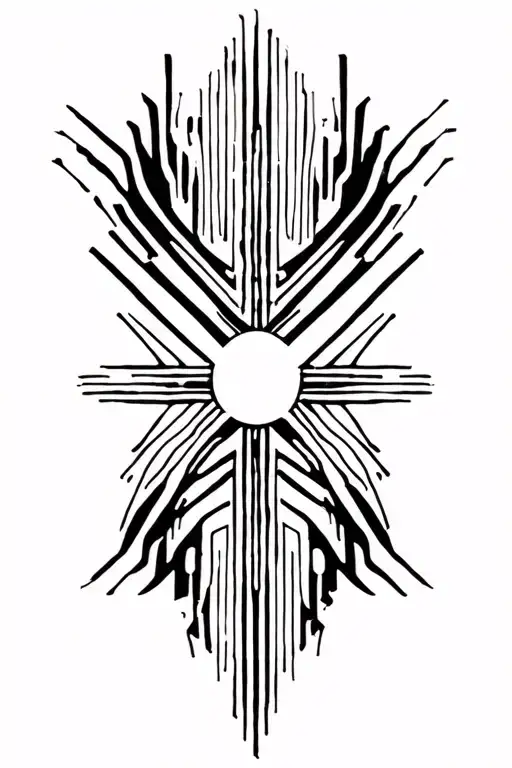 Abstract Lines In Shape Of A Nothing