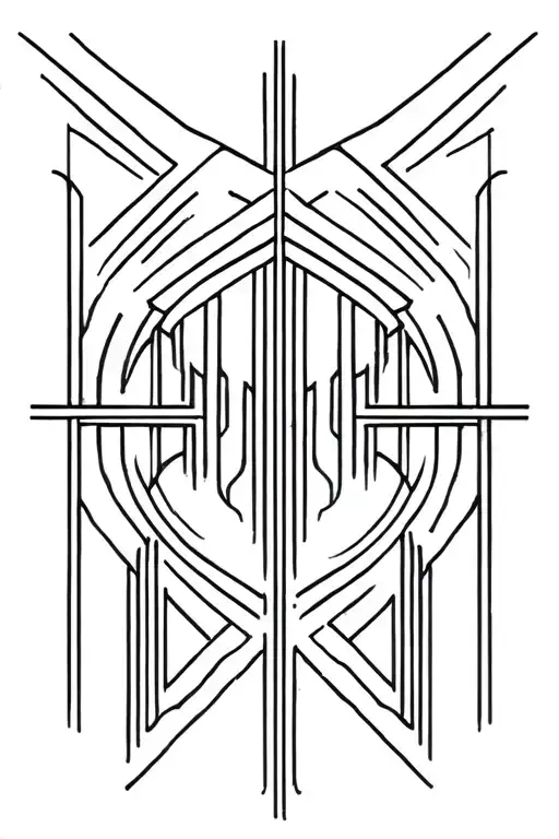 Abstract Lines In Shape Of A Nothing