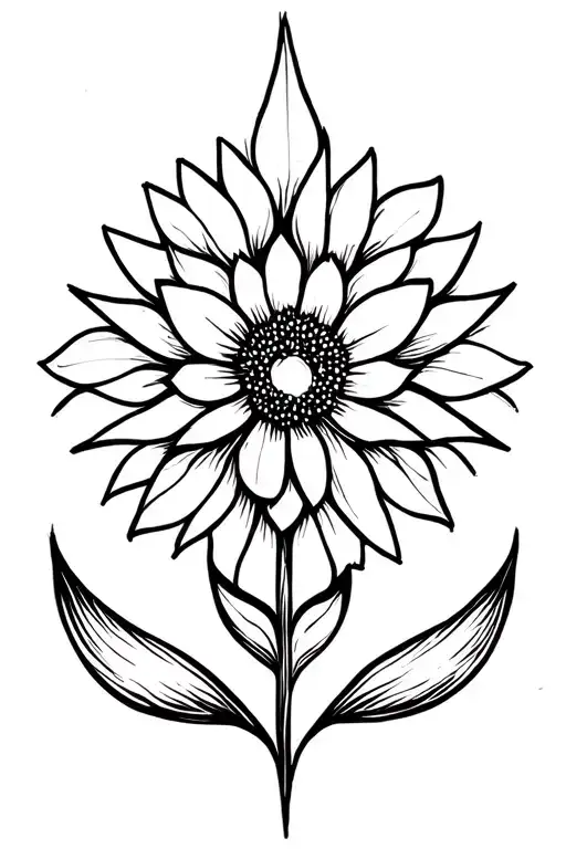 Abstract Lines In Shape Of A Flower