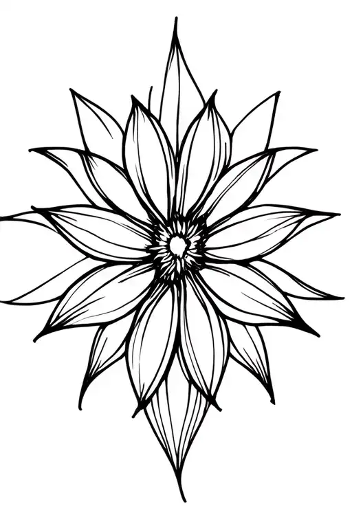 Abstract Lines In Shape Of A Flower
